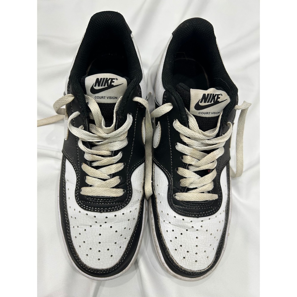 Nike Court Vision Low Womens Black White Panda Sneakers DH3158-003 Size 8.5‎